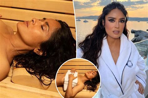 selma hayet nude|Salma Hayek, 56, Poses Nude, Showing Off Abs in Sauna Pic.